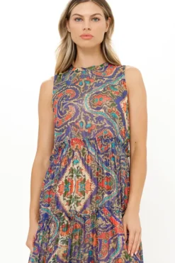 Clearance Ruffle Tiered Maxi- Persia Cobalt Maxis|Dresses