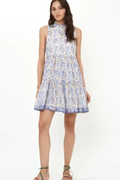Best Ruffle Tiered Short- Marseille Blue Short & Mini Dresses|Dresses