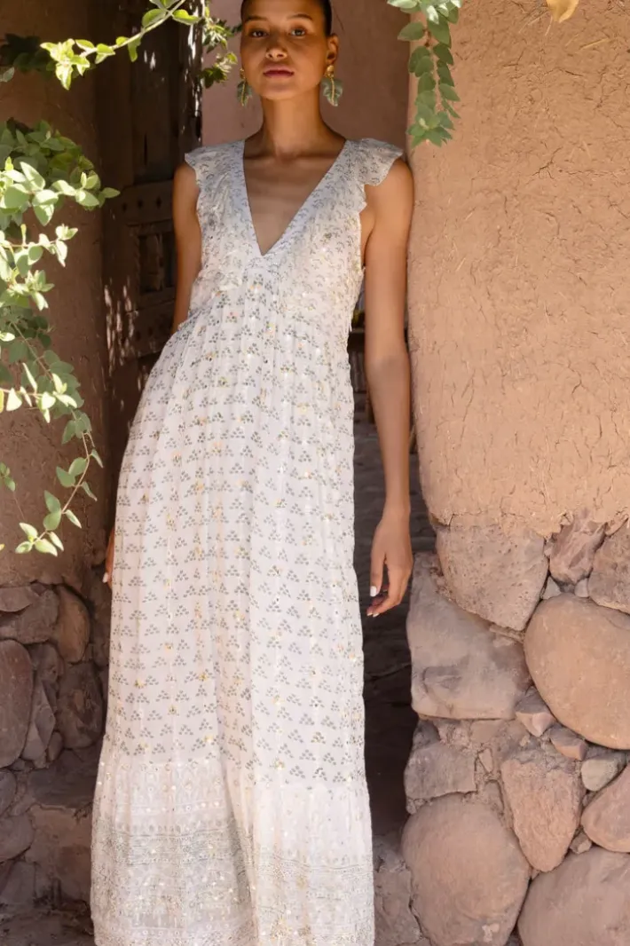 New Ruffle V-Neck Maxi- Juniper Olive Maxis|Dresses