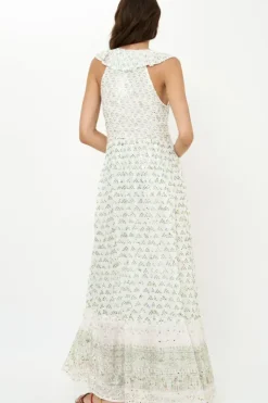 New Ruffle V-Neck Maxi- Juniper Olive Maxis|Dresses
