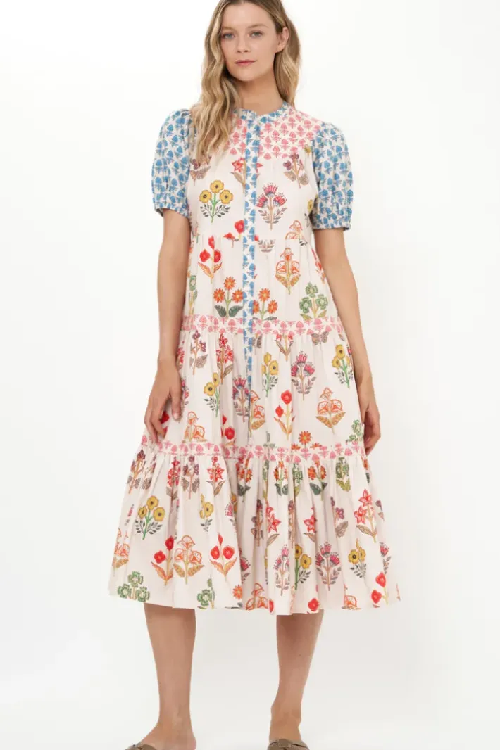 Sale Scoop Tiered Midi- Provence Blue Midis|Dresses