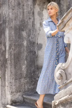 Best Shirt Dress Maxi- Budapest Blue Maxis