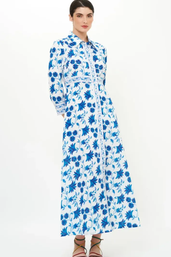 New Shirt Dress Maxi- Marion Blue Maxis|Dresses