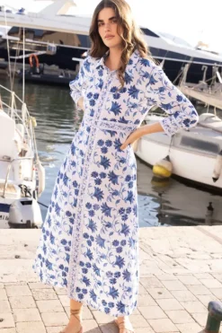 New Shirt Dress Maxi- Marion Blue Maxis|Dresses