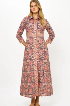 Hot Shirt Dress Maxi- Matera Navy Maxis
