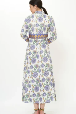 Hot Shirt Dress Maxi- Presidio Blue Maxis|Dresses