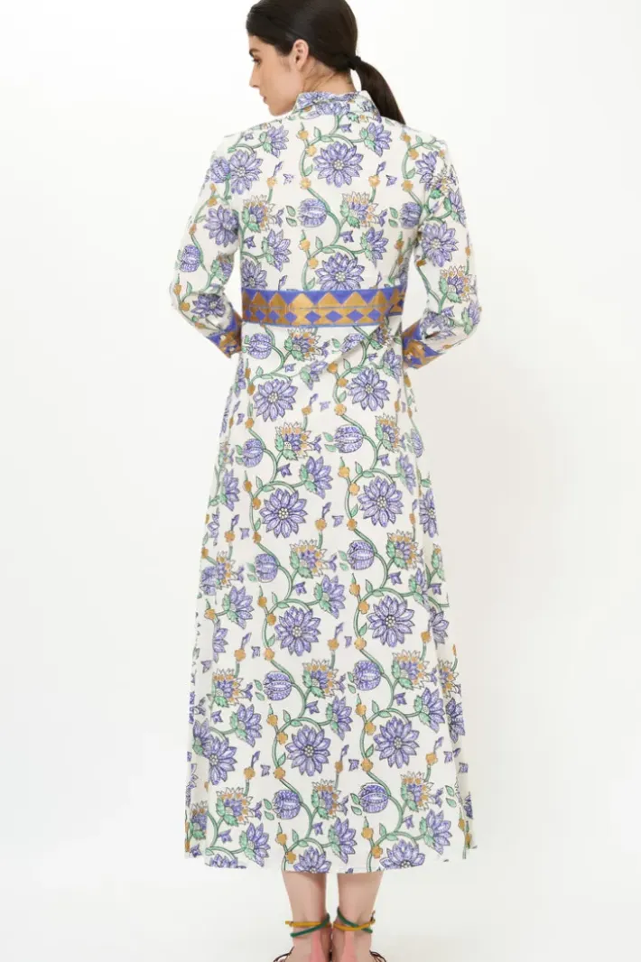 Hot Shirt Dress Maxi- Presidio Blue Maxis|Dresses