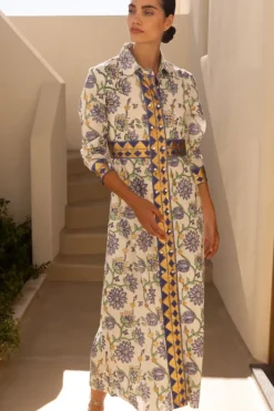 Hot Shirt Dress Maxi- Presidio Blue Maxis|Dresses