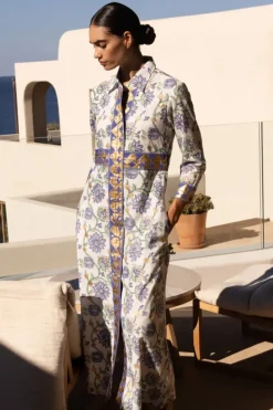 Hot Shirt Dress Maxi- Presidio Blue Maxis|Dresses