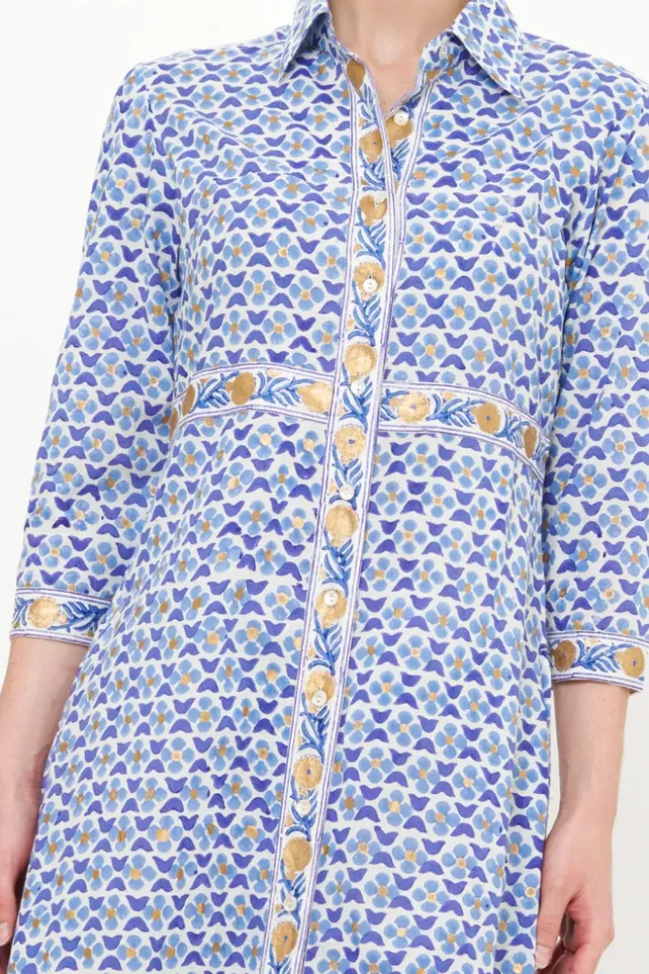 Sale Shirt Dress Maxi- Veranda Blue Maxis|Dresses