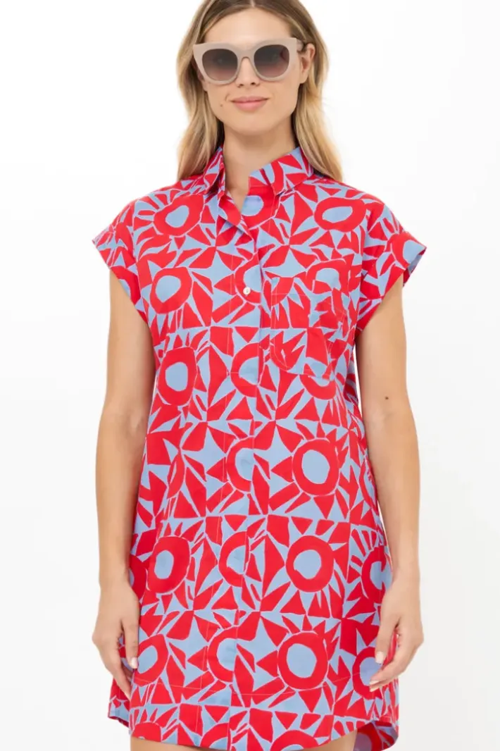 Hot Shirt Dress Mini- Eclipse Red Short & Mini Dresses|Dresses