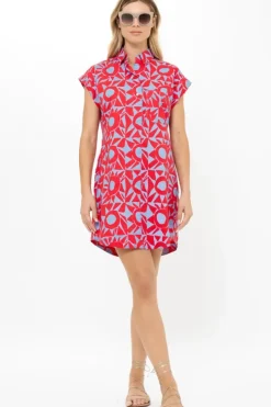 Hot Shirt Dress Mini- Eclipse Red Short & Mini Dresses|Dresses
