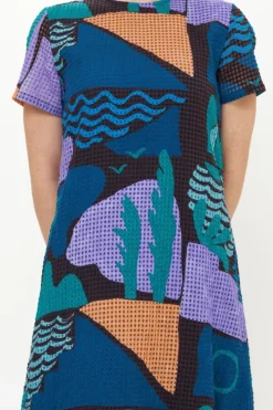 Discount Short Sleeve Shift Maxi- Riviera Blue Maxis|Dresses