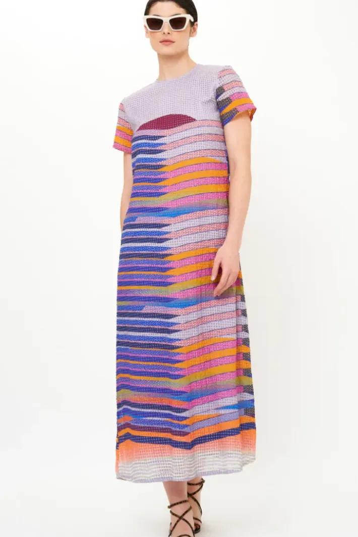 Short Sleeve Shift Maxi- Solstice Blue Maxis|Dresses