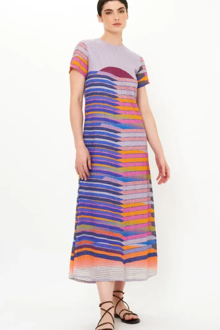Short Sleeve Shift Maxi- Solstice Blue Maxis|Dresses