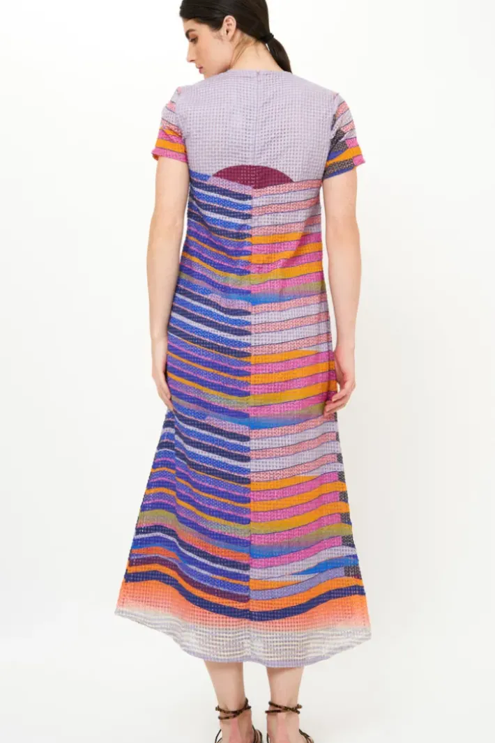 Short Sleeve Shift Maxi- Solstice Blue Maxis|Dresses