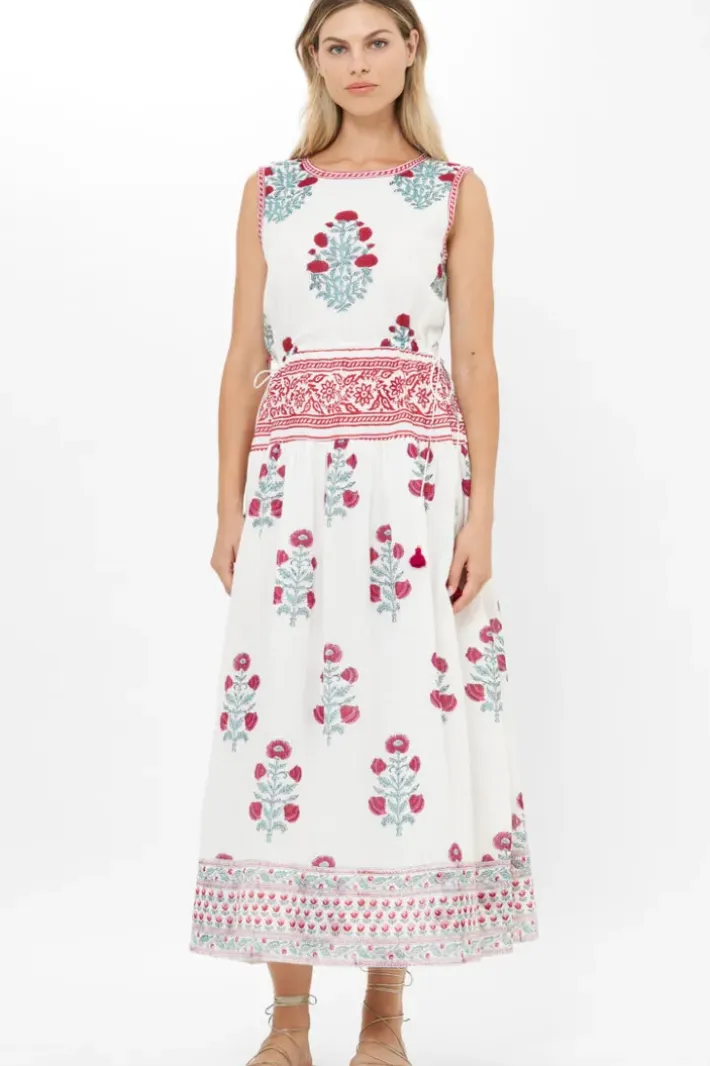 New Sleeveless Piped Maxi- Napa Red Maxis|Dresses
