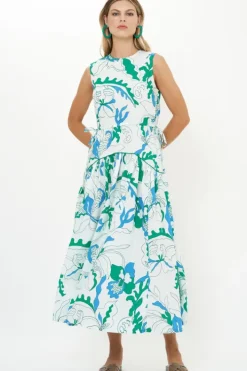 Hot Sleeveless Piped Maxi- Orchid Green Maxis|Dresses