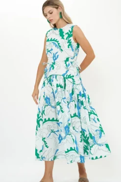 Hot Sleeveless Piped Maxi- Orchid Green Maxis|Dresses