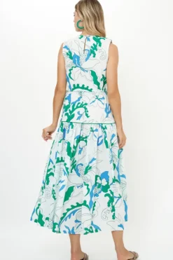 Hot Sleeveless Piped Maxi- Orchid Green Maxis|Dresses