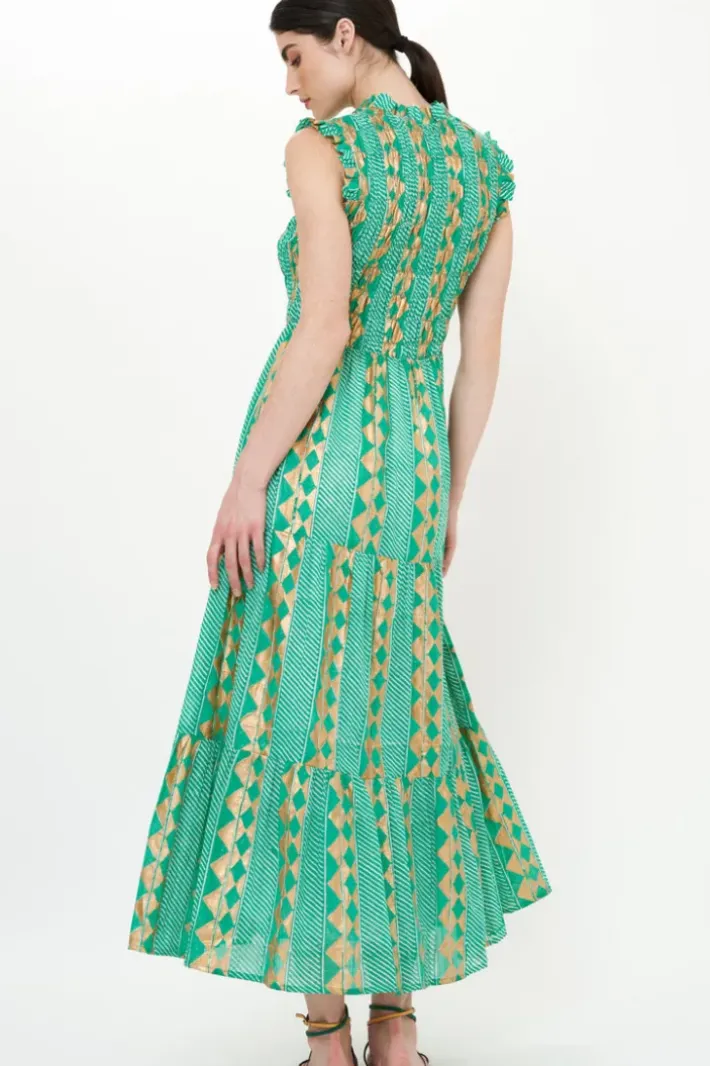 Clearance Sleeveless Smocked Maxi- Ascot Teal Maxis|Dresses