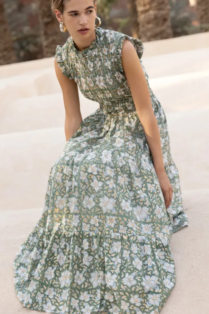 Discount Sleeveless Smocked Maxi- Ivy Olive Maxis|Dresses