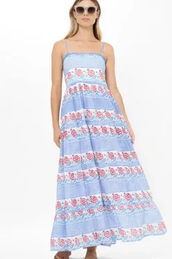 Smocked Back Maxi- Borrego Navy Maxis|Dresses