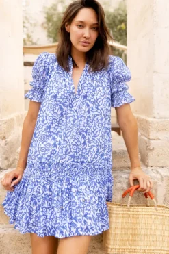 New Smocked Drop Mini- Cypress Blue Short & Mini Dresses|Dresses