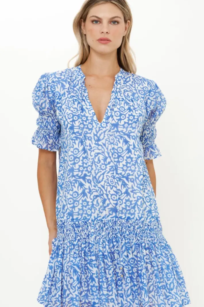New Smocked Drop Mini- Cypress Blue Short & Mini Dresses|Dresses