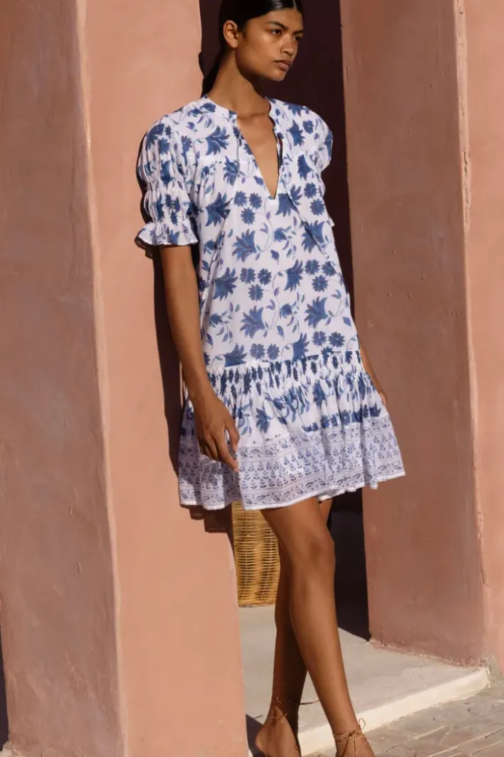 Online Smocked Drop Mini- Marion Blue Short & Mini Dresses|Dresses