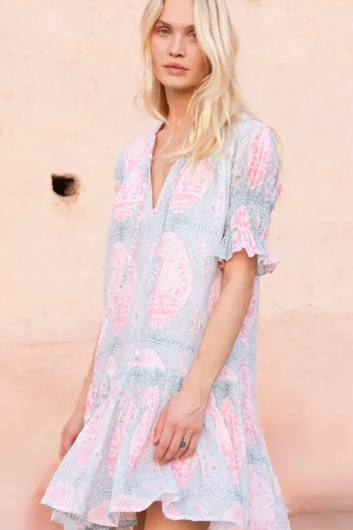 Hot Smocked Drop Mini- Samode Green Short & Mini Dresses|Dresses
