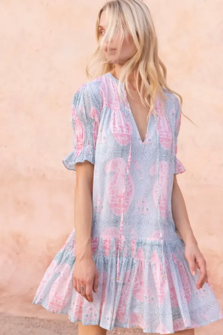 Hot Smocked Drop Mini- Samode Green Short & Mini Dresses|Dresses