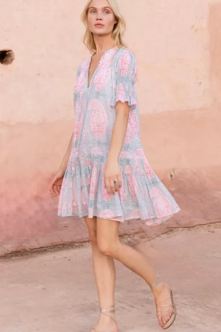 Hot Smocked Drop Mini- Samode Green Short & Mini Dresses|Dresses
