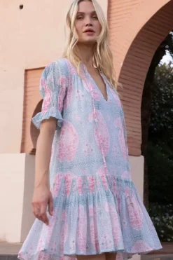 Hot Smocked Drop Mini- Samode Green Short & Mini Dresses|Dresses