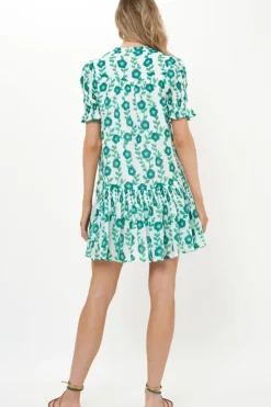 Hot Smocked Drop Mini- Toscana Green Short & Mini Dresses|Dresses