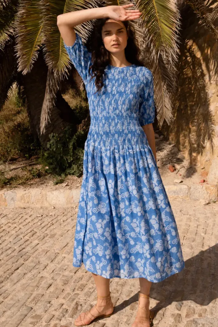 Sale Smocked Drop Waist Maxi- Pretoria Navy Maxis|Dresses