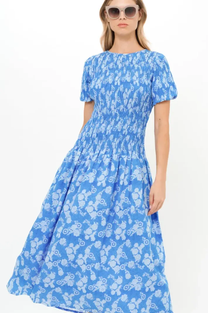Sale Smocked Drop Waist Maxi- Pretoria Navy Maxis|Dresses