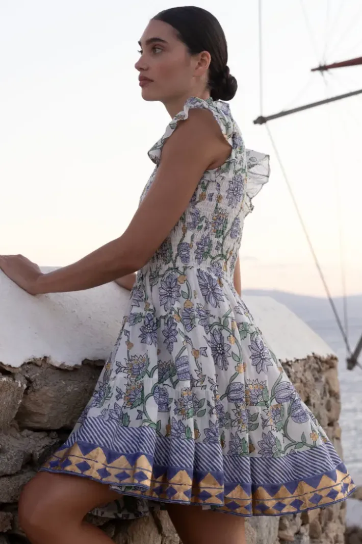 New Smocked Flirty Short- Presidio Blue Short & Mini Dresses|Dresses