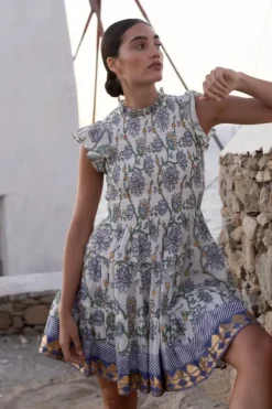 New Smocked Flirty Short- Presidio Blue Short & Mini Dresses|Dresses