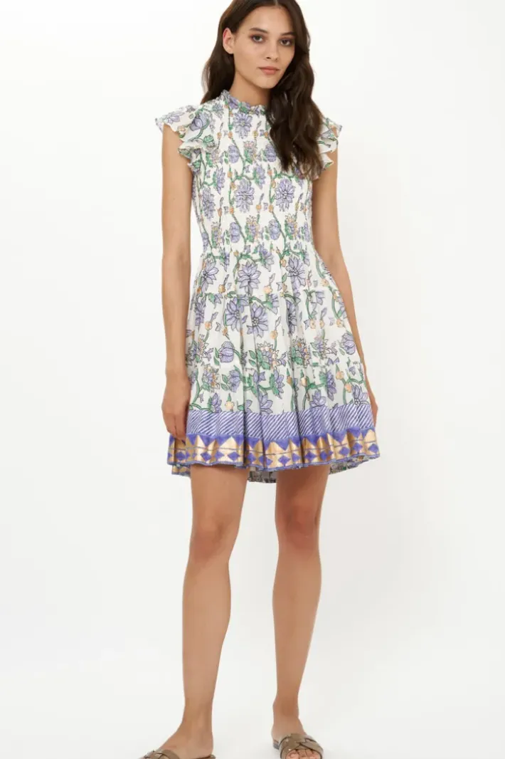 New Smocked Flirty Short- Presidio Blue Short & Mini Dresses|Dresses