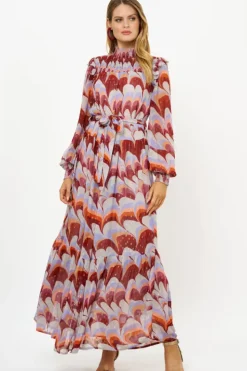 Clearance Smocked Neck Maxi- Venice Cognac Maxis