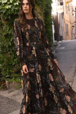 Sale Smocked Top Maxi- Turin Wine Maxis