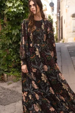 Sale Smocked Top Maxi- Turin Wine Maxis