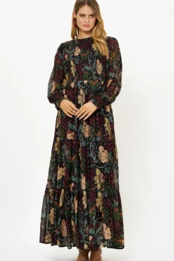 Sale Smocked Top Maxi- Turin Wine Maxis