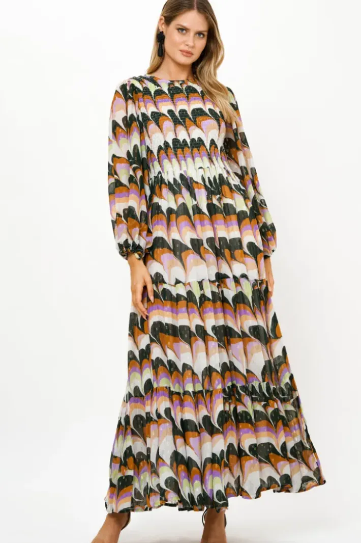 New Smocked Top Maxi- Venice Lime Maxis