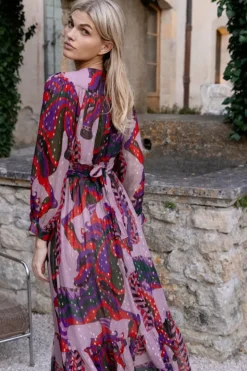 Discount Tie Back Maxi- Arabia Crimson Maxis