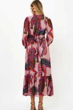 Discount Tie Back Maxi- Arabia Crimson Maxis