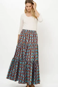 Best Tiered Maxi Skirt- Tulip Orange Matching Sets|Skirts