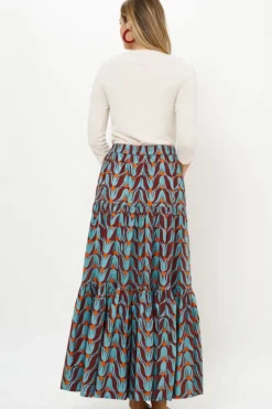 Best Tiered Maxi Skirt- Tulip Orange Matching Sets|Skirts