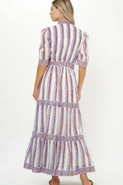 Clearance V-Neck Cuffed Maxi- Haveli Peri Maxis|Dresses